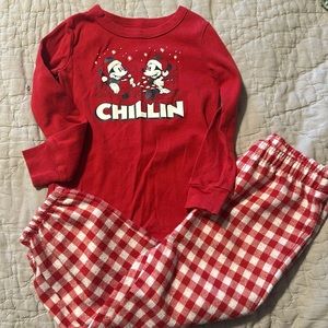 Baby gap Mickey and Minnie Christmas pajamas 2t